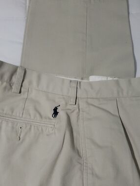 Ralph Lauren Khaki Men’s Chino Pants with Polo Logo
